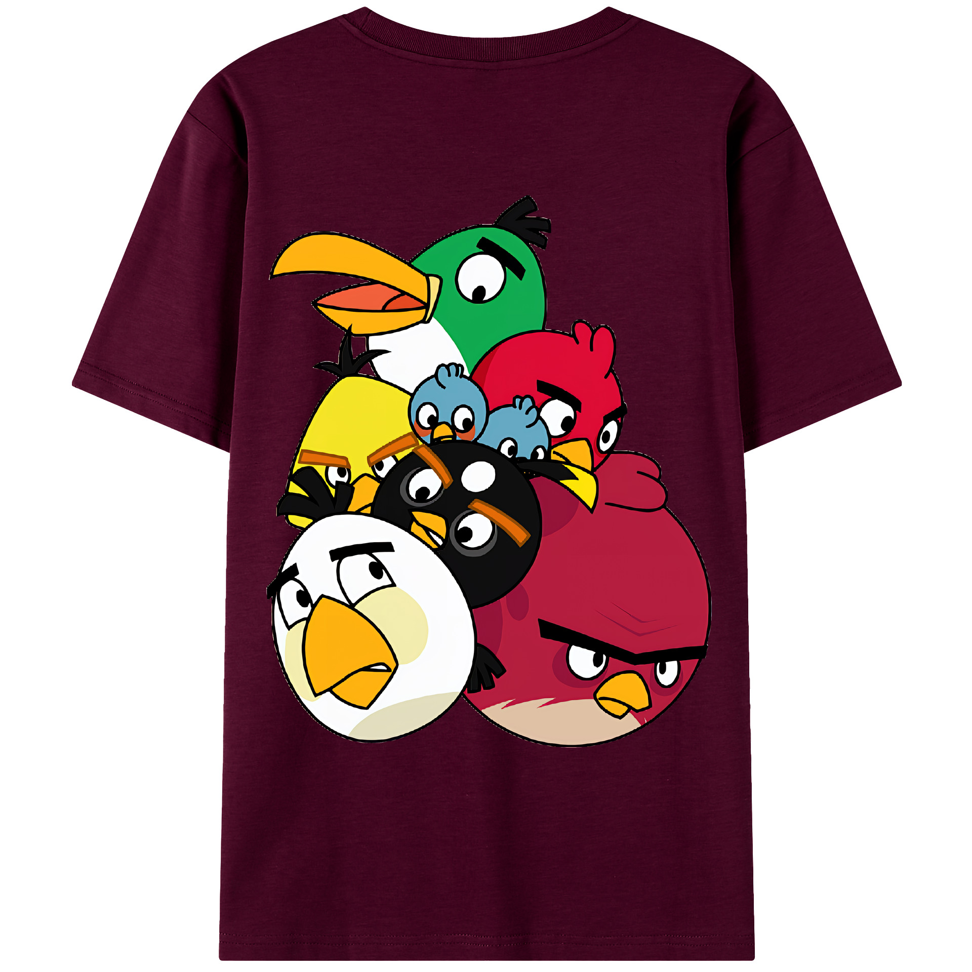 （画像用） Angry Birds アングリーバード レディース半袖Tシャツ(バックプリント)